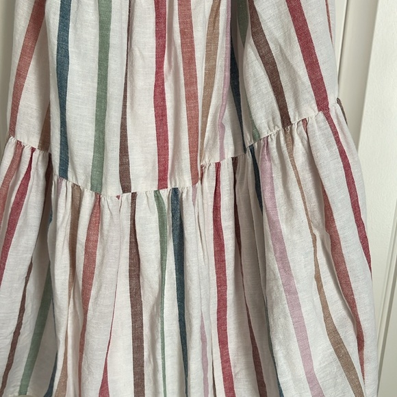 American Eagle Linen Striped Halter Dress - Picture 2 of 5